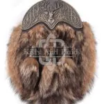 Brass Stag Head Coyote Fur Sporran