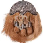 Bronze Stag Head Red Fox Fur Sporran