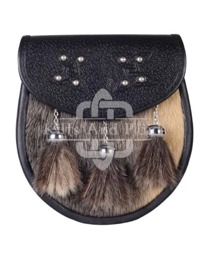 Celtic Knots Embossed Seal Fur Semi Dress Sporran