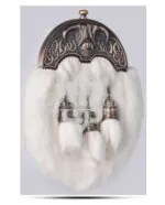 Brass Highland Cow White Rabbit Sporran