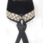 Black Wool Diced Glengarry Cap