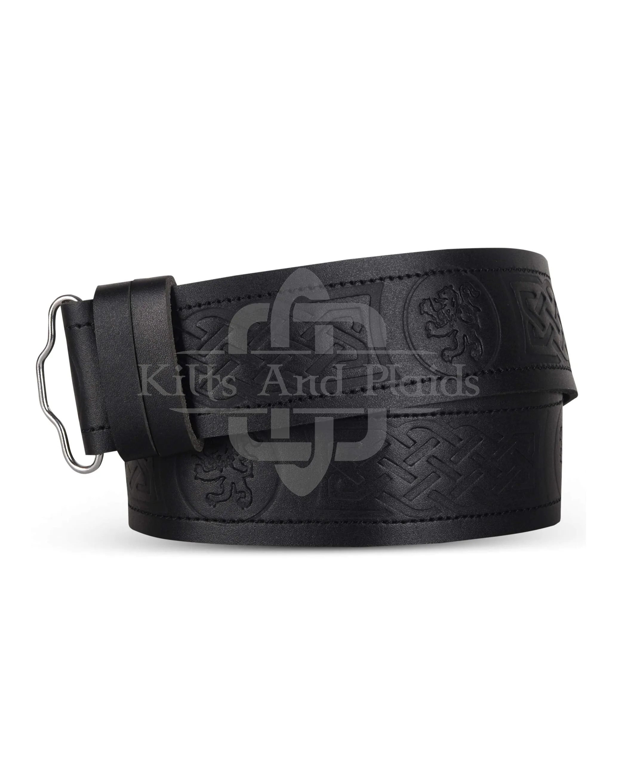 Rampant Lion Embossed Kilt Belt
