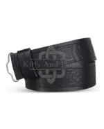 Thistle Embossed Kilt Belt