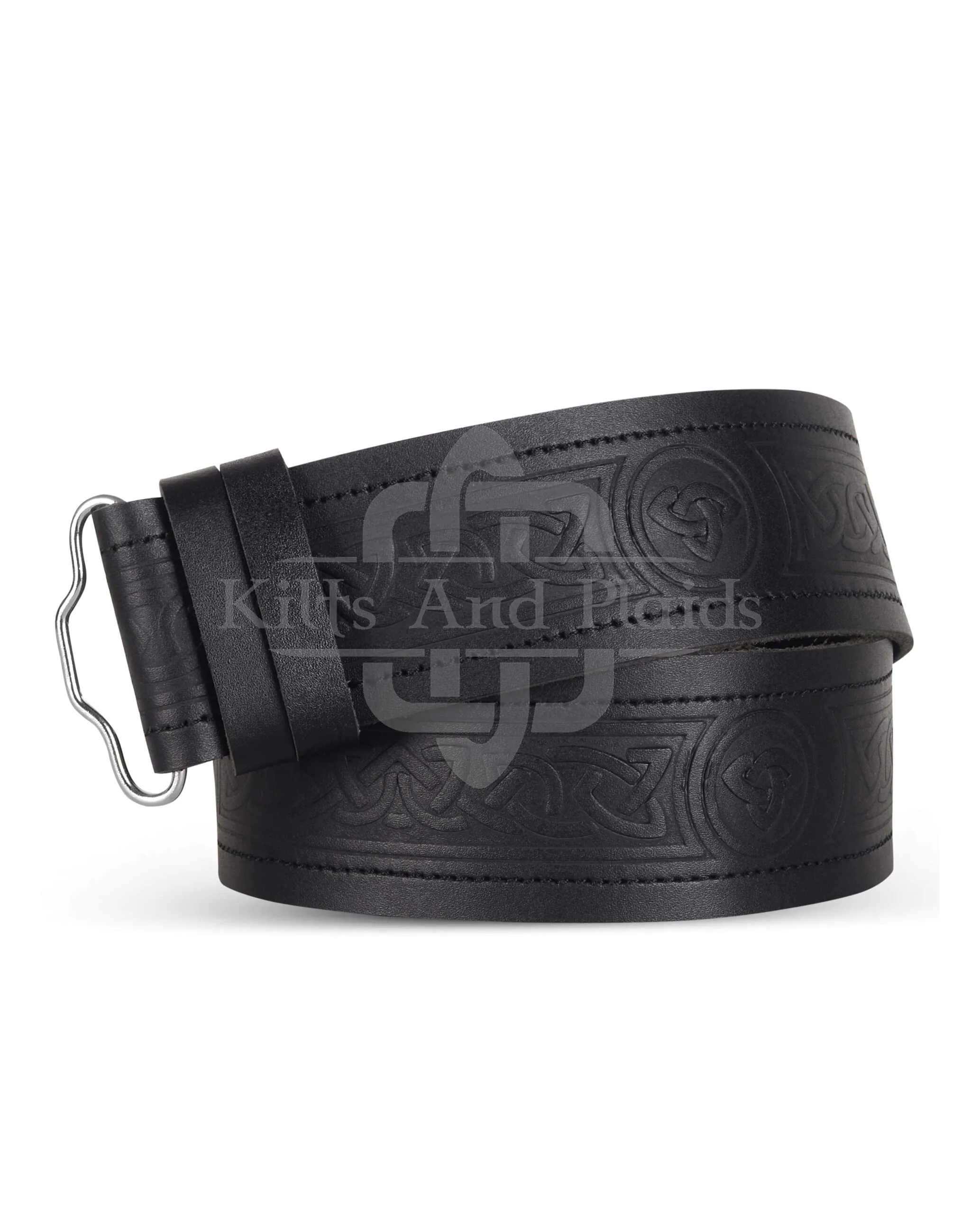Trinity Knots Embossed Kilt Belt