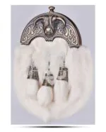 Brass Highland Cow White Rabbit Sporran