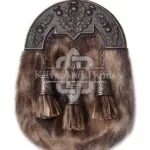 Brass Thistle Seal Fur Sporran
