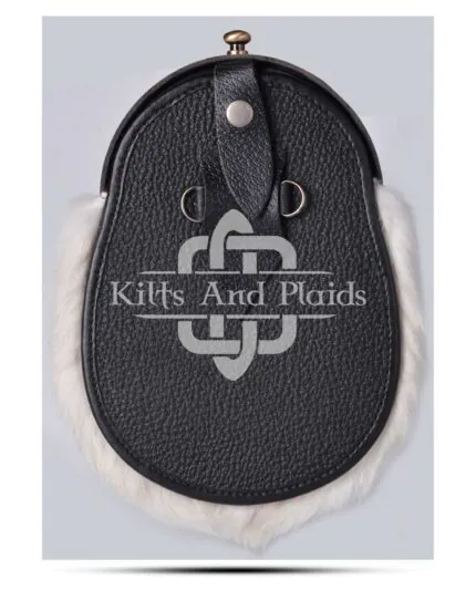 Brass Highland Cow White Rabbit Sporran