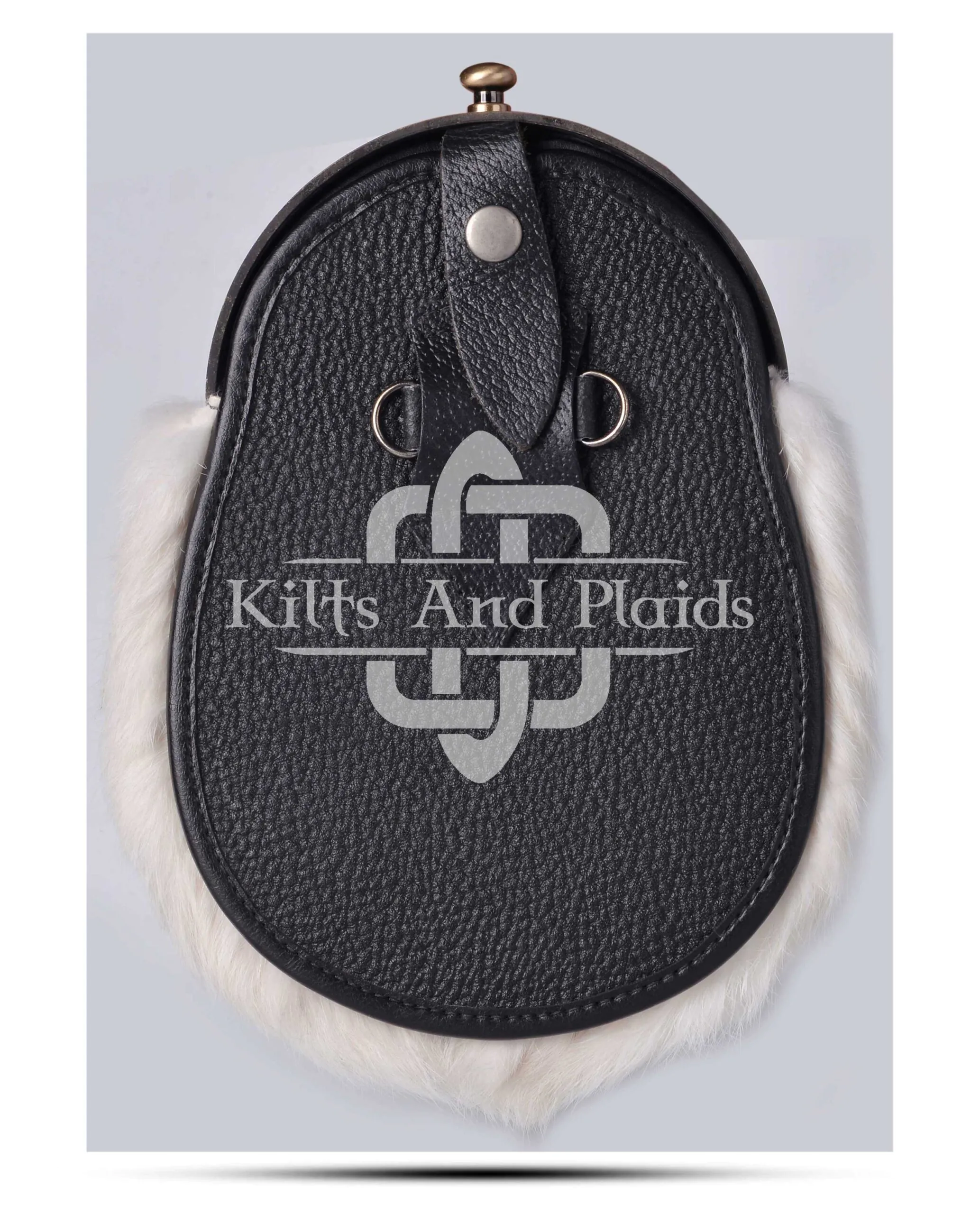 Brass Highland Cow White Rabbit Sporran