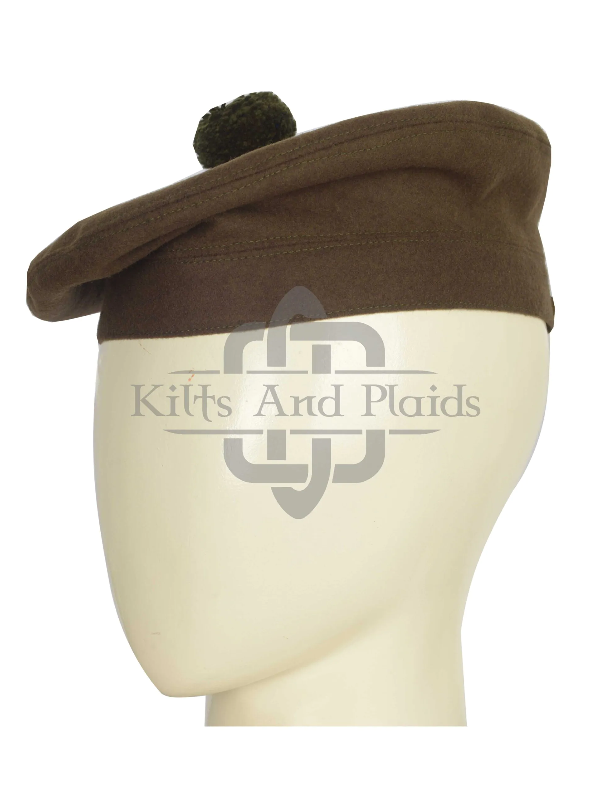 Brown Plain Balmoral Cap