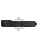 Celtic Knots and Circle Embossed Black Leather Kilt Belt - Image 3