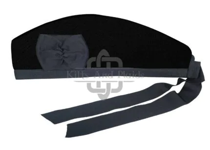 Solid Black Tartan Cap