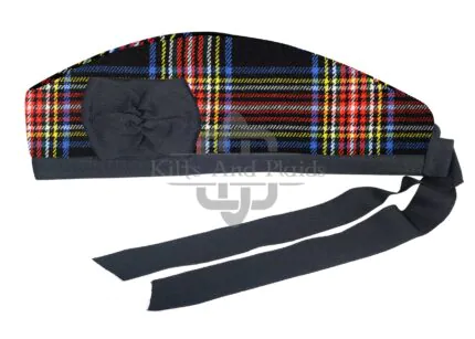 Stewart Black Tartan Cap