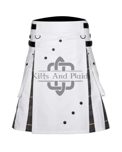 White Cotton - Mackenzie Weathered Tartan Hybrid Kilt