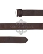 Rampant Lion Embossed Brown Kilt Belt - Image 2