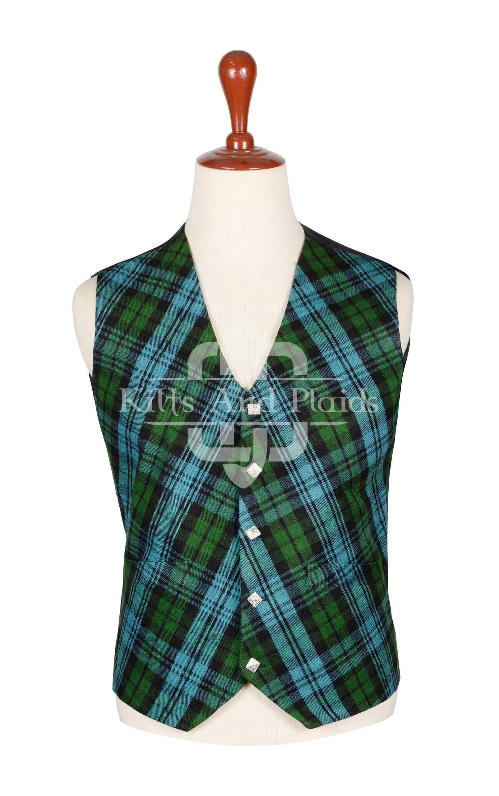 Anderson Tartan Bias Cut Vest - Image 3
