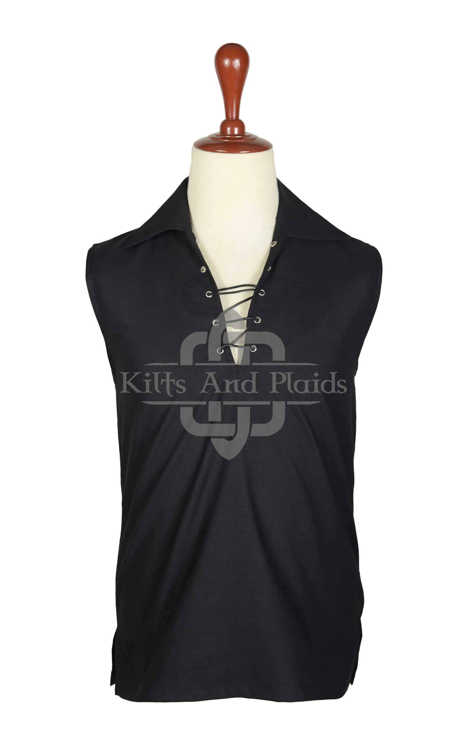 Scottish Jacobite Gillie Black KILT Shirt