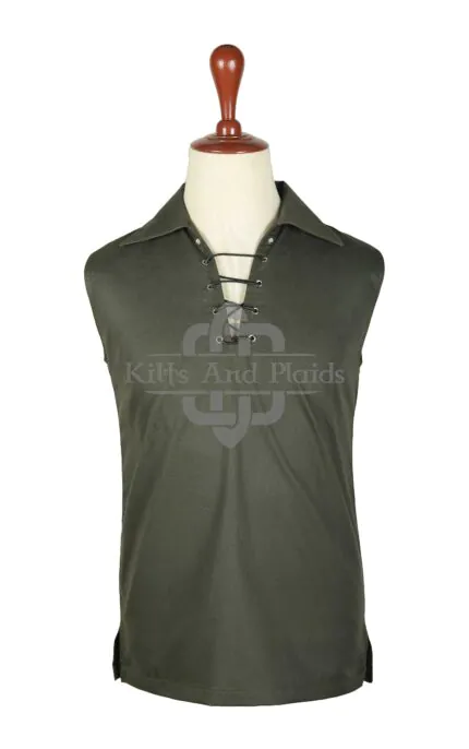 Traditional Scottish Gillie Jacobite KILT SHIRT 100% Cotton