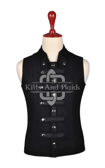 Black Gothic Wool Vest