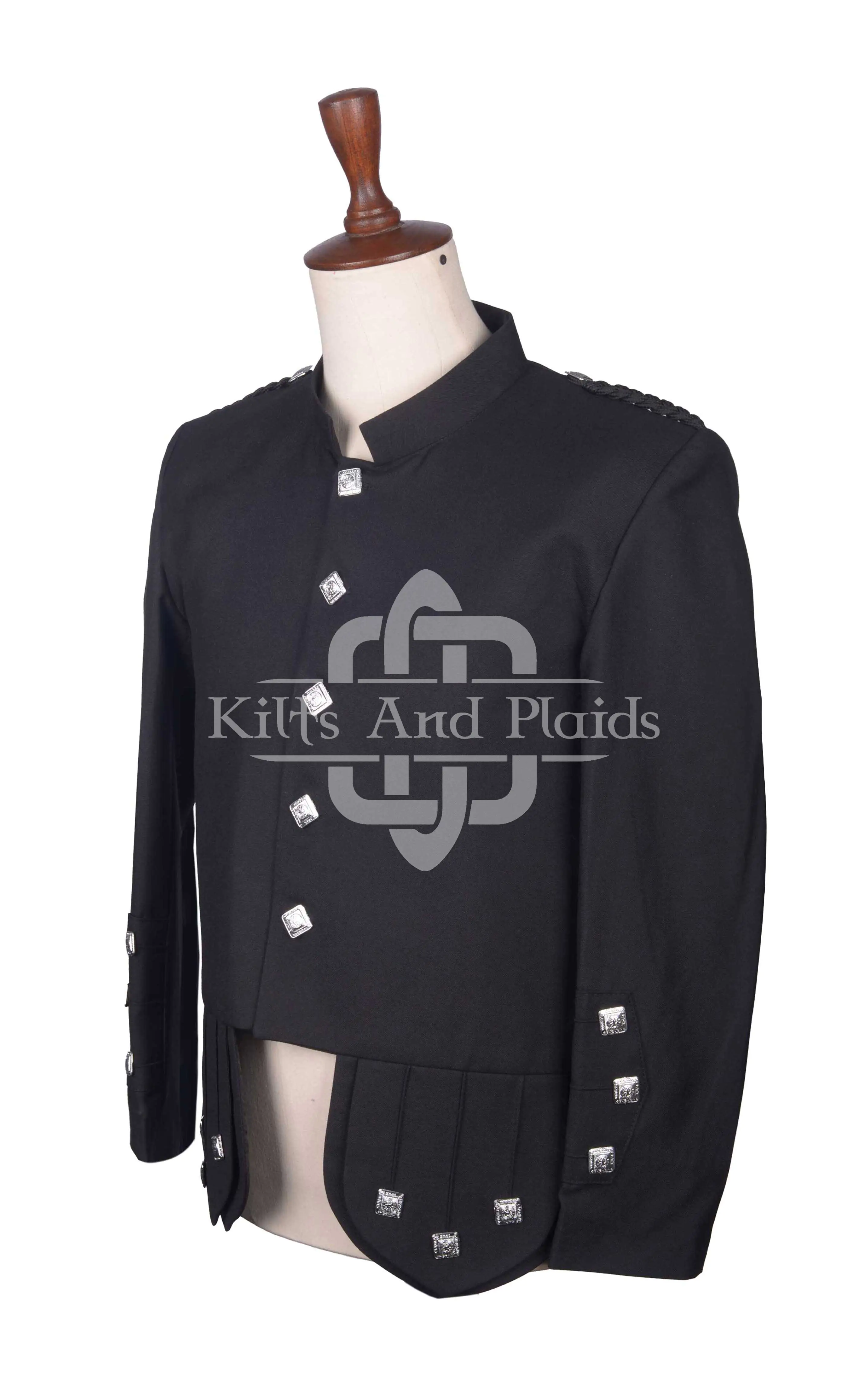 Black Serge Wool Kenmore Doublet Jacket