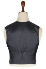 Black Wool Prince Charlie Vest