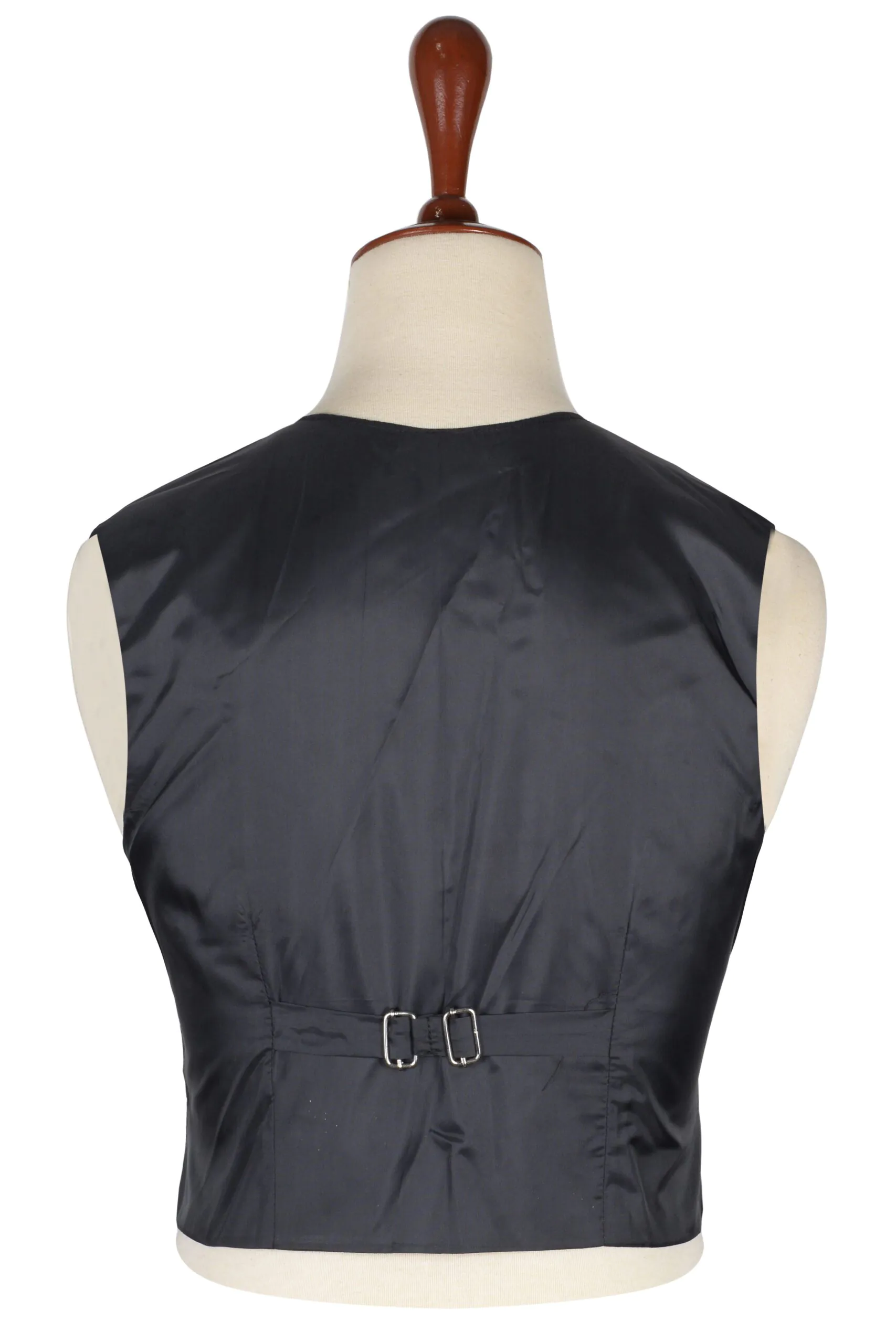 Black Wool Prince Charlie Vest