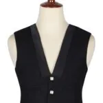 Black Wool Prince Charlie Vest