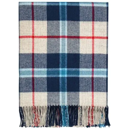 Douglas Border Navy Tartan Fabric