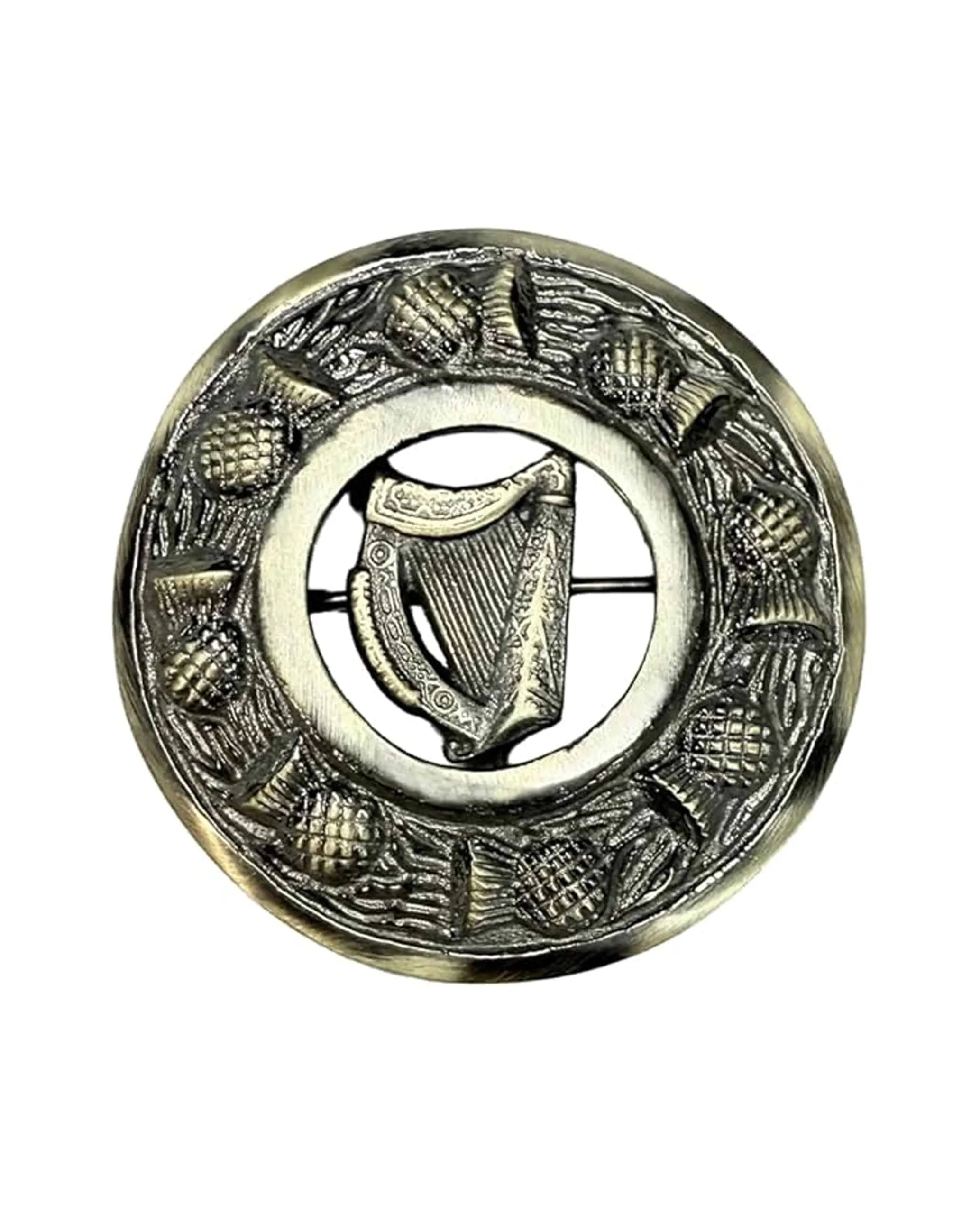Scottish Antique Harp Brooch