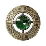 Scottish Antique Light Green Brooch
