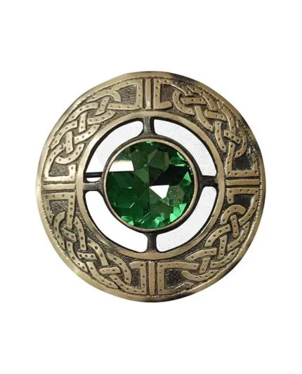 Scottish Antique Light Green Brooch