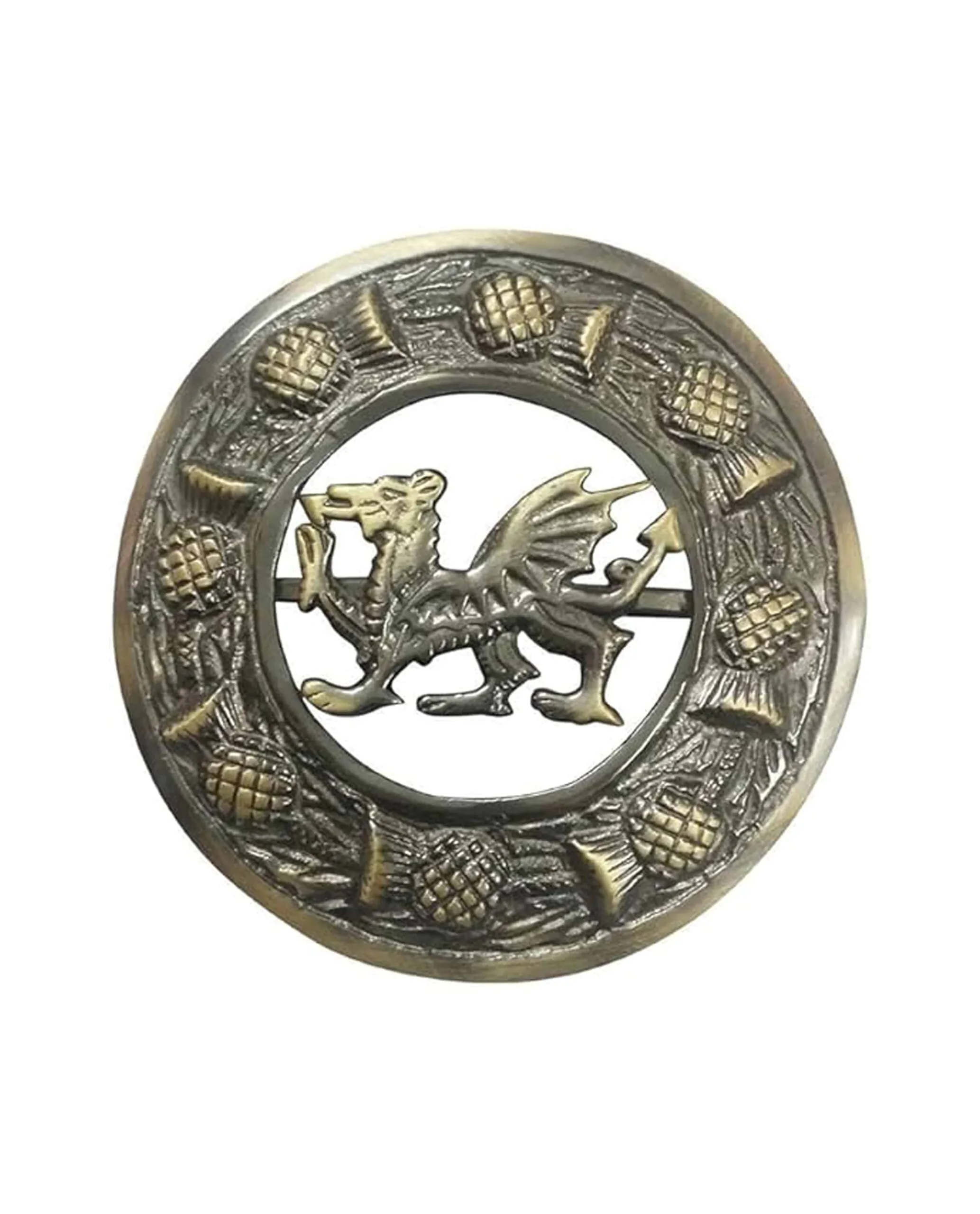 Brooch Welsh Dragon Scottish Antique Welsh Dragon Brooch