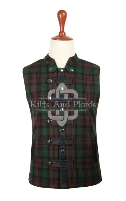 Brown Watch Tartan Punk Rock Waistcoat
