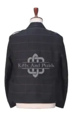 Charcoal Gray Plaid Tweed Jacket