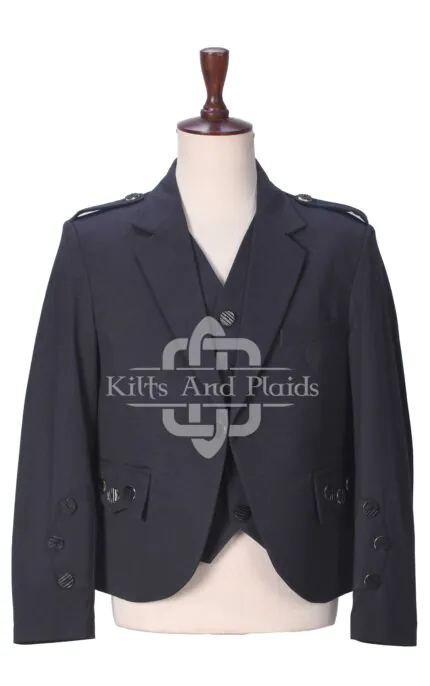 Charcoal Gray Serge Wool Crail Jacket