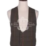 Country Brown Tweed Double Breasted Kilt Waistcoat