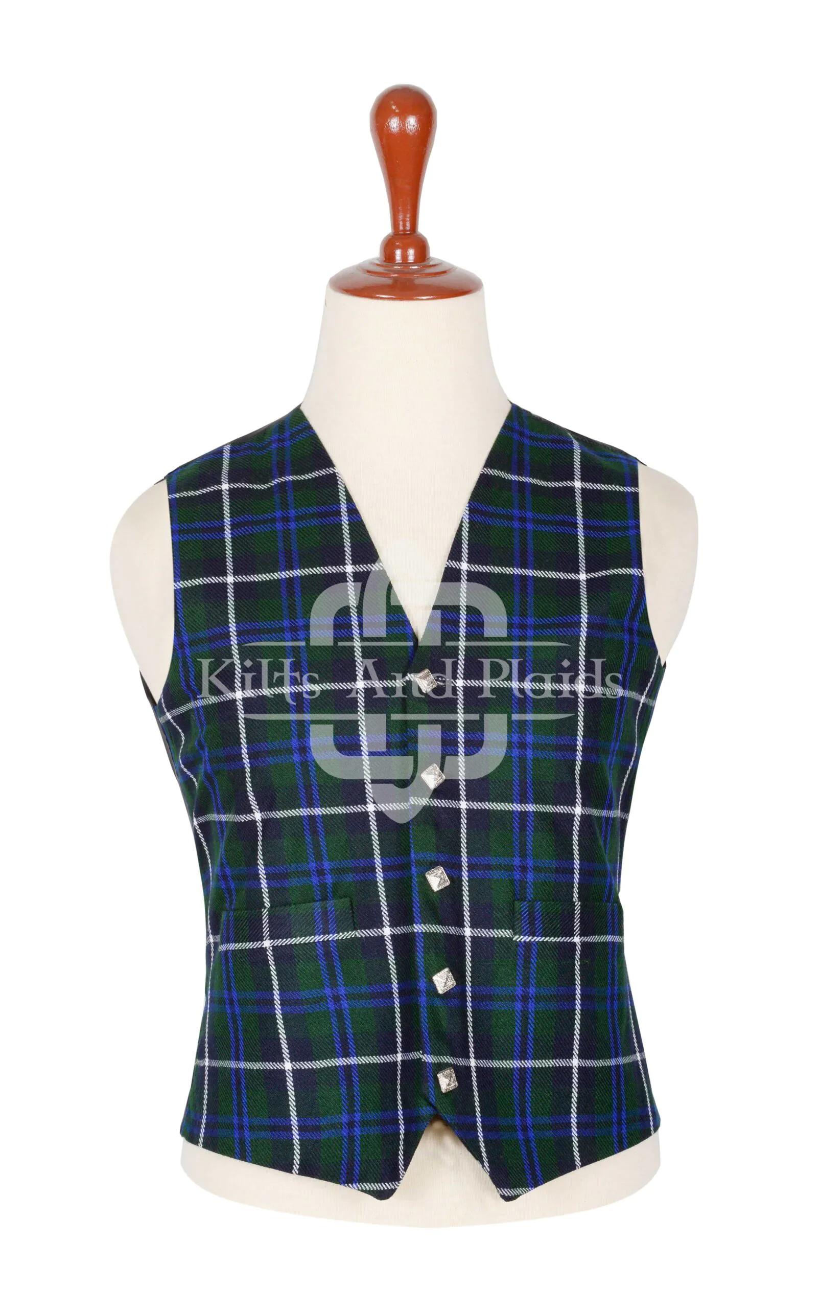 Douglas Blue Tartan Vest