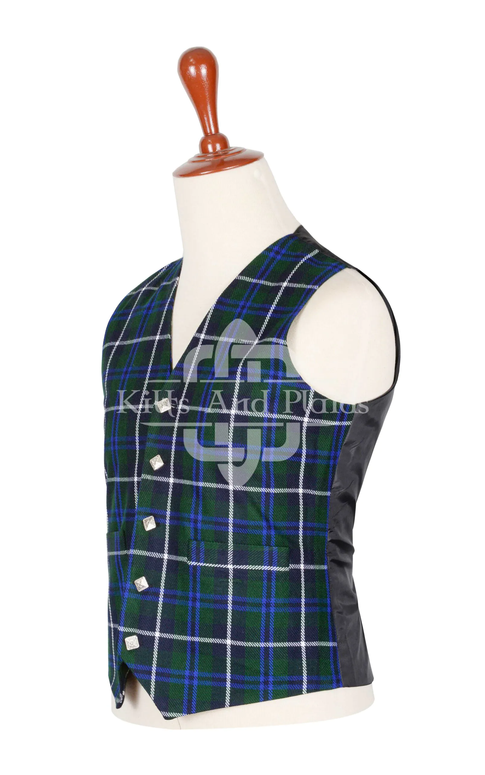 Douglas Blue Tartan Vest