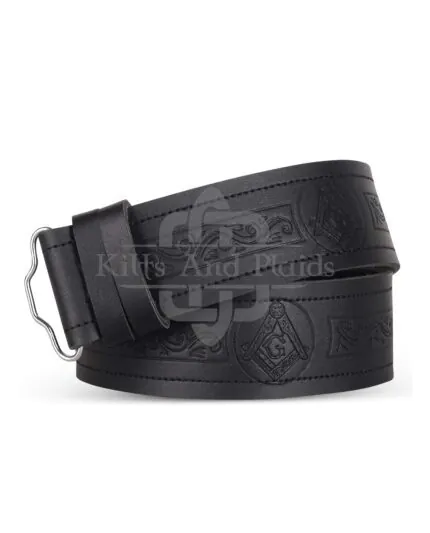 Masonic Embossed Kilt Belt
