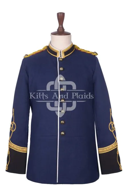 Navy Wool Military Officer Tunic Renaissance Jacket