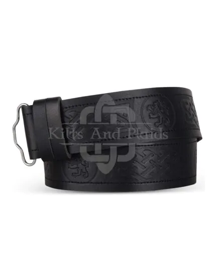 Rampant Lion Embossed Kilt Belt