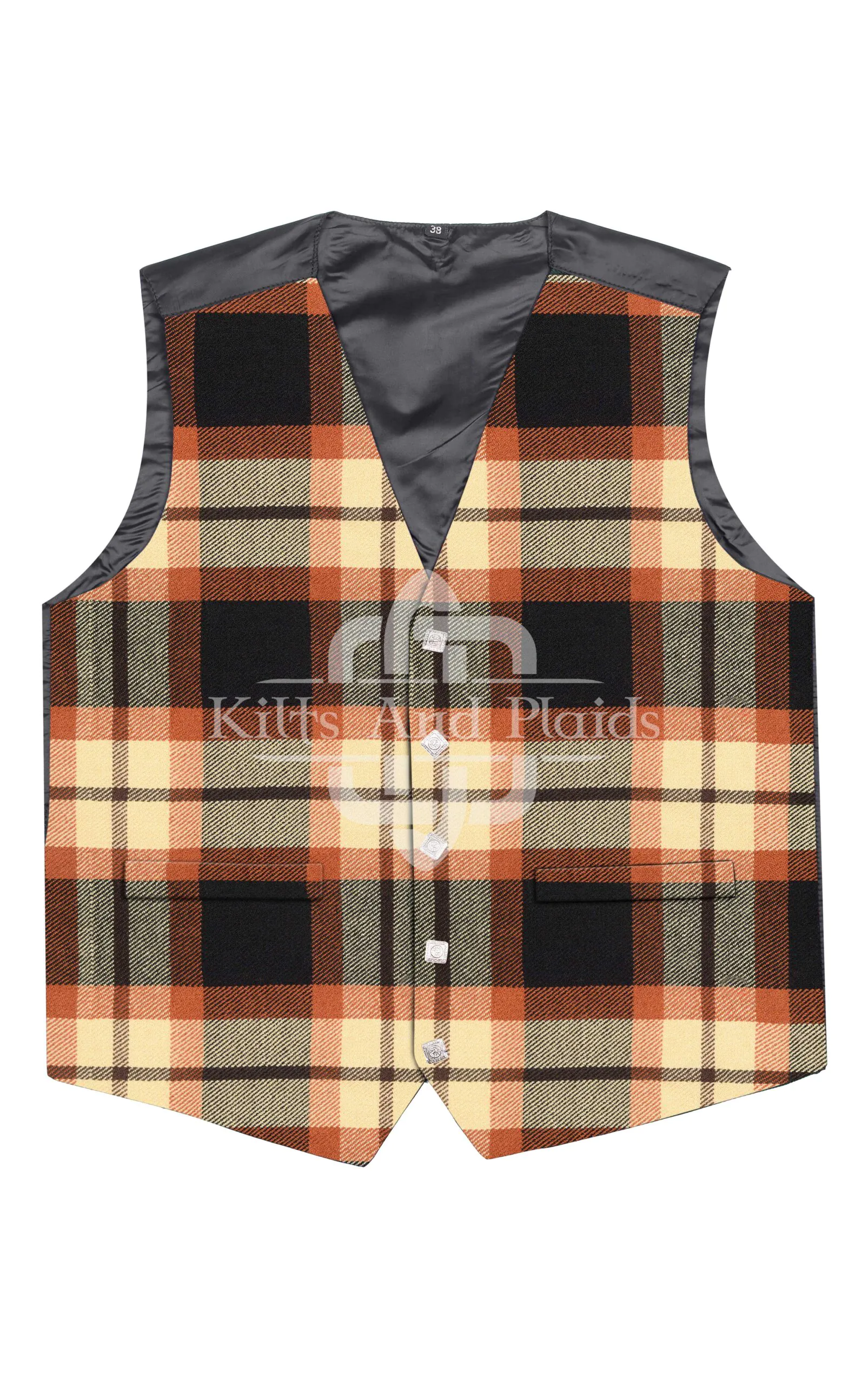 Rose Ancient Tartan Argyll Vest Rose Ancient Tartan Argyll Vest