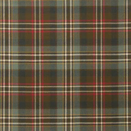 Scott Green Weathered Tartan Fabric
