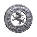 Scottish Lion Rampant kilt Chrome Brooch