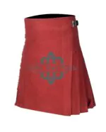 Solid Maroon Tartan 8 yard Kilt