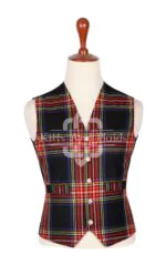 Stewart Black Tartan Vest
