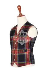 Stewart Black Tartan Vest