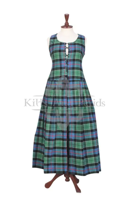 1800s Leslie Green Ancient Tartan Women’s Dress