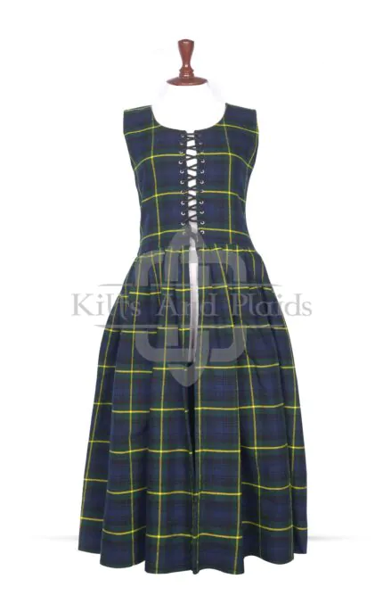 1800s Gordon Modern Tartan Women’s Dress