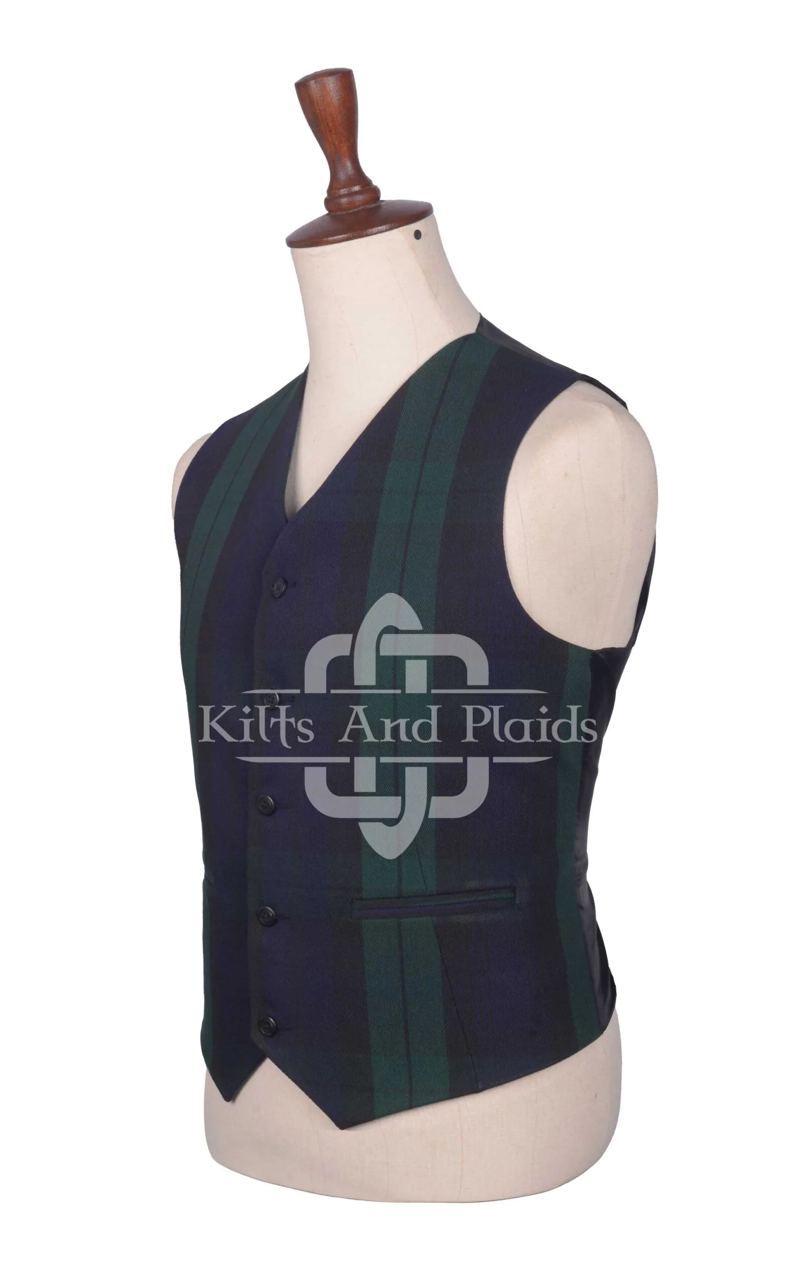 Black Watch Tartan Argyll Waistcoat