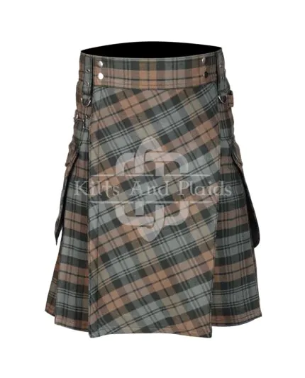 Black Watch Weathered Tartan Utility Kilt
